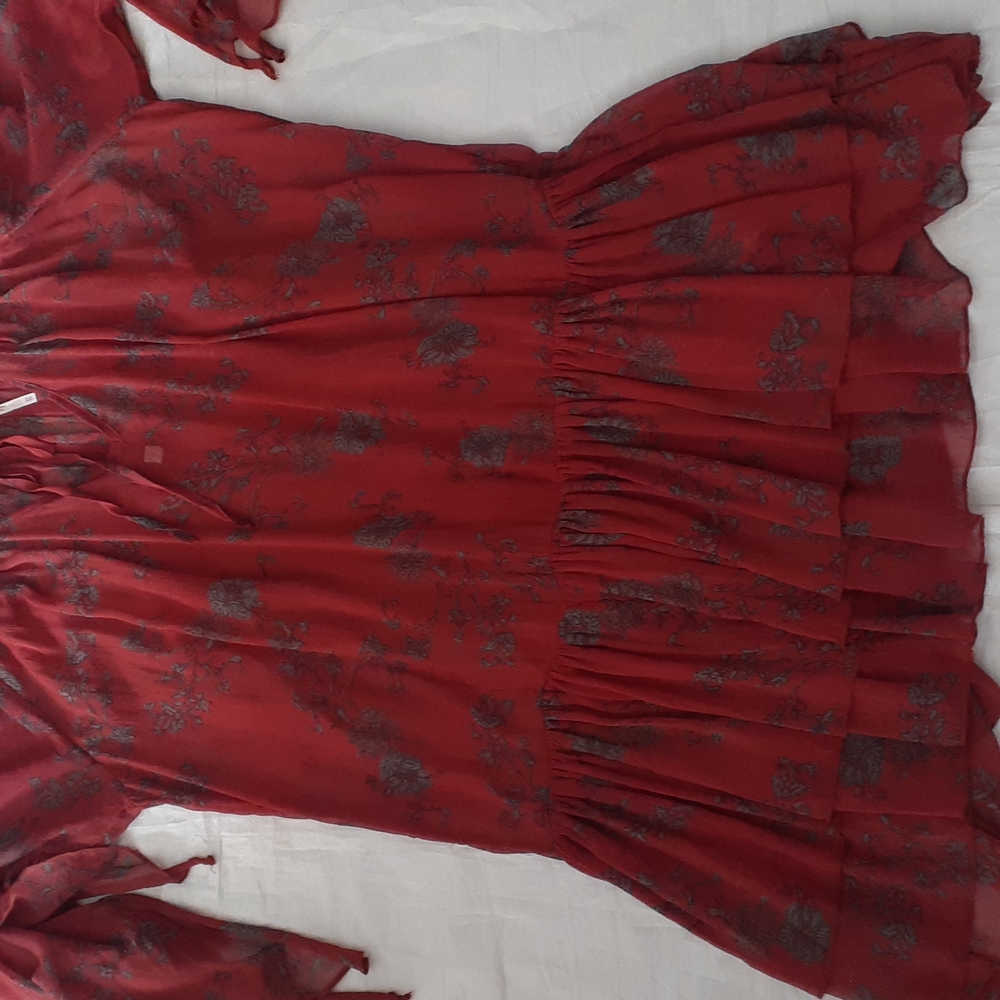 Free people Drop Waist tiered layered bottom bohemian tunic top si… - Picture 12 of 14